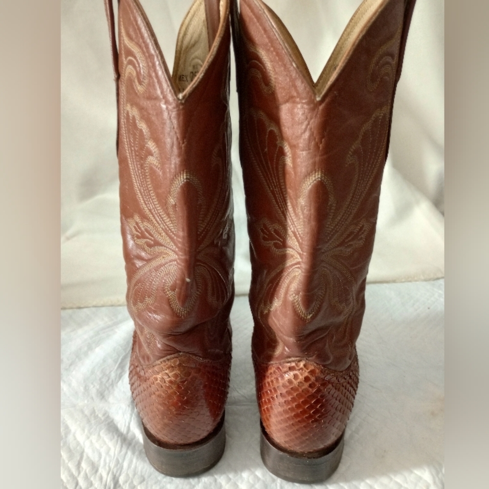 Villano Boots,Cowboy Python Genuine Size 6.5ee - image 4